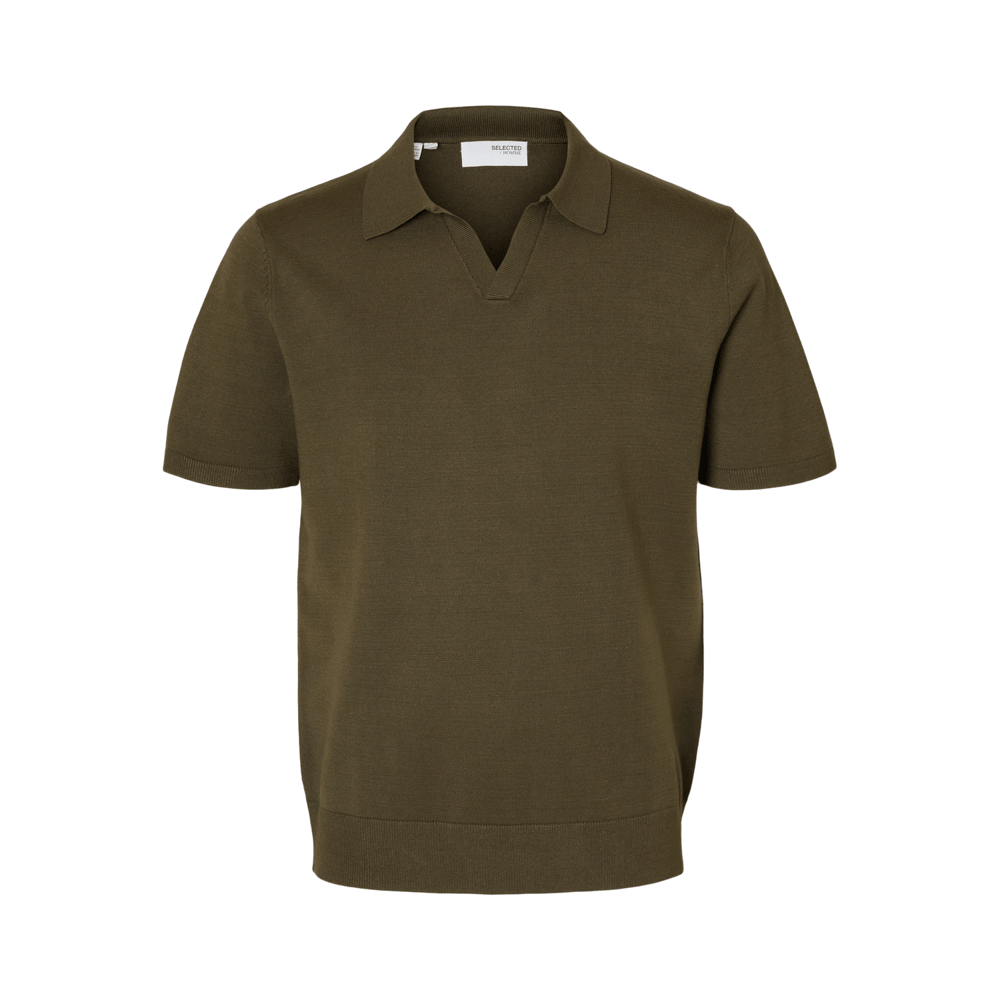 Selected Homme Teller Short Sleeve Knit Polo Shirt